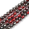 Electroplate Transparent Glass Beads EGLA-B013-02A-PL09-1