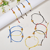 10Pcs 5 Colors Alloy Sunflower Link Bracelets Set BJEW-FI0001-62-5
