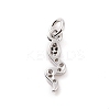 Brass Micro Pave Cubic Zirconia Charms KK-C012-27P-2