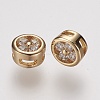 Brass Micro Pave Grade AAA Cubic Zirconia Pendants ZIRC-G086-09G-NR-2
