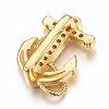 Brass Micro Pave Cubic Zirconia Slide Charms ZIRC-E154-04-NR-3