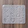 Heart Earrings Pendants DIY Silicone Mold DIY-Q033-06C-3