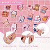15Pcs 15 Style Bear & Rabbit Brooch Pins JEWB-SZ0001-35-3
