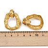 304 Stainless Steel Nuggets Dangle Stud Earrings EJEW-K268-27G-5