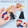 Polymer Clay Rhinestone Beads Keychain KEYC-PH01532-3