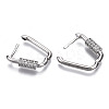 Brass Micro Pave Cubic Zirconia Huggie Hoop Earring EJEW-T046-010A-NF-3