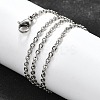 Non-Tarnish 304 Stainless Steel Cable Chain Necklace for Men Women X-STAS-L164A-01P-B-2