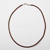 Cowhide Leather Necklace Making AJEW-JW00001-05-1