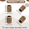 20Pcs 2 Styles Tibetan Style Alloy Beads FIND-UN0007-87-3
