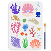1Pc PET Hollow Out Drawing Painting Stencils DIY-MA0004-35B-1