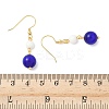 Electroplated 304 Stainless Steel Cat Eye Dangle Earrings EJEW-Z129-14G-02-5