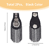 2Pcs Fashionable Alloy Tassel Epaulettes DIY-FH0007-13-2