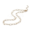 Ion Plating(IP) 304 Stainless Steel Rhombus Link Chain Necklace for Men Women STAS-B039-03G-1