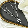 304 Stainless Steel Chain Necklaces NJEW-M078-08P-4