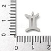 304 Stainless Steel Micro Pave Cubic Zirconia Charms STAS-Z107-09P-08-3