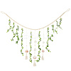 Cotton & Wooden Beads Pendant Decorations HJEW-WH20004-14B-1