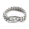 Non-Tarnish 304 Stainless Steel Cuban Link Chains Bracelets for Men & Women BJEW-D031-20P-1