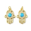 Brass Micro Pave Cubic Zirconia Pendants KK-A197-14G-1
