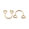 304 Stainless Steel Heart Clip on Nose Rings AJEW-A062-01B-G-3