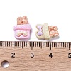 Opaque Cute Resin Decoden Cabochons RESI-B024-01K-3