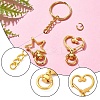 10Set 2 Styles Star Alloy Swivel Clasps with 10Pcs Iron Split Key Rings PURS-YW0001-01A-4