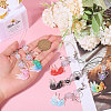 6Pcs 6 Colors Goldfish & Star Resin & Alloy Mobile Straps FIND-GL0001-93-4