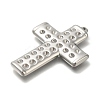 304 Stainless Steel Pendant Rhinestone Settings STAS-U031-08P-2