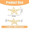20pcs 2 Colors 201 Stainless Steel Connector Charms STAS-DC0009-25-2