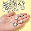 40Pcs 7 Styles Tibetan Style Alloy Pendants FIND-FS0004-31-7