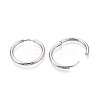 304 Stainless Steel Hoop Earrings EJEW-T048-24E-P-3