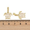 Brass Micro Pave Cubic Zirconia Pendants X-KK-C093-09G-01-3