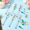 DIY Alloy & Aluminum Alloy Bar Beadable Keychain Making Kits DIY-TA0012-43P-5