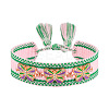 Butterfly Adjustable Polyester & Alloy & Resin Enamel & Rhinestone Slider Bracelets FS-WG9985D-01-1