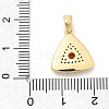 Brass Micro Pave Cubic Zirconia Pendents KK-M303-02G-10-3
