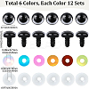 24 Sets 6 Colors ABS Plastic Safety Craft Eye DIY-GF0010-66B-2