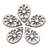 Unfinished Natural Poplar Wood Pendants WOOD-N006-67-1