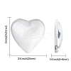 Transparent Glass Heart Cabochons GGLA-R021-20mm-2