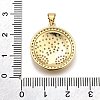 Rack Plating Brass Micro Pave Cubic Zirconia Pendants KK-K401-93G-3