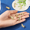 8Pcs 4 Styles Brass Micro Pave Clear Cubic Zirconia Stud Earring Findings KK-TA0002-74-5