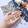 50Pcs 10 Style Tibetan Style Alloy Pendants TIBEP-CJ0003-48-4