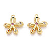 Brass Micro Pave Cubic Zirconia Pendants KK-N265-24G-1
