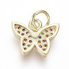 Brass Micro Pave Cubic Zirconia Charms LS-ZIRC-I032-59G-2