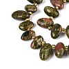 Natural Unakite Beads Strands G-Z091-A33-3