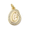 Brass Micro Pave Cubic Zirconia Pendants KK-K354-02G-G-1