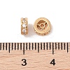 Brass Micro Pave Clear Cubic Zirconia Beads KK-B100-055C-G-3