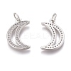 Brass Micro Pave Clear Cubic Zirconia Pendants ZIRC-Z008-24P-2