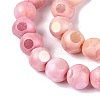 Ombre Effect Dyed Electroplate Opaque Glass Beads Strands EGLA-Q130-01A-19-4