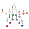24Pcs 8 Styles AB Color Transparent Glass European Dangle Charms PALLOY-AR00050-1