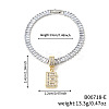Fashionable Brass Micro Pave Clear Cubic Zirconia Charm Bracelets AF9298-5-1