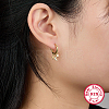 925 Sterling Sliver Dangle Hoop Earrings EG2147-2-3
